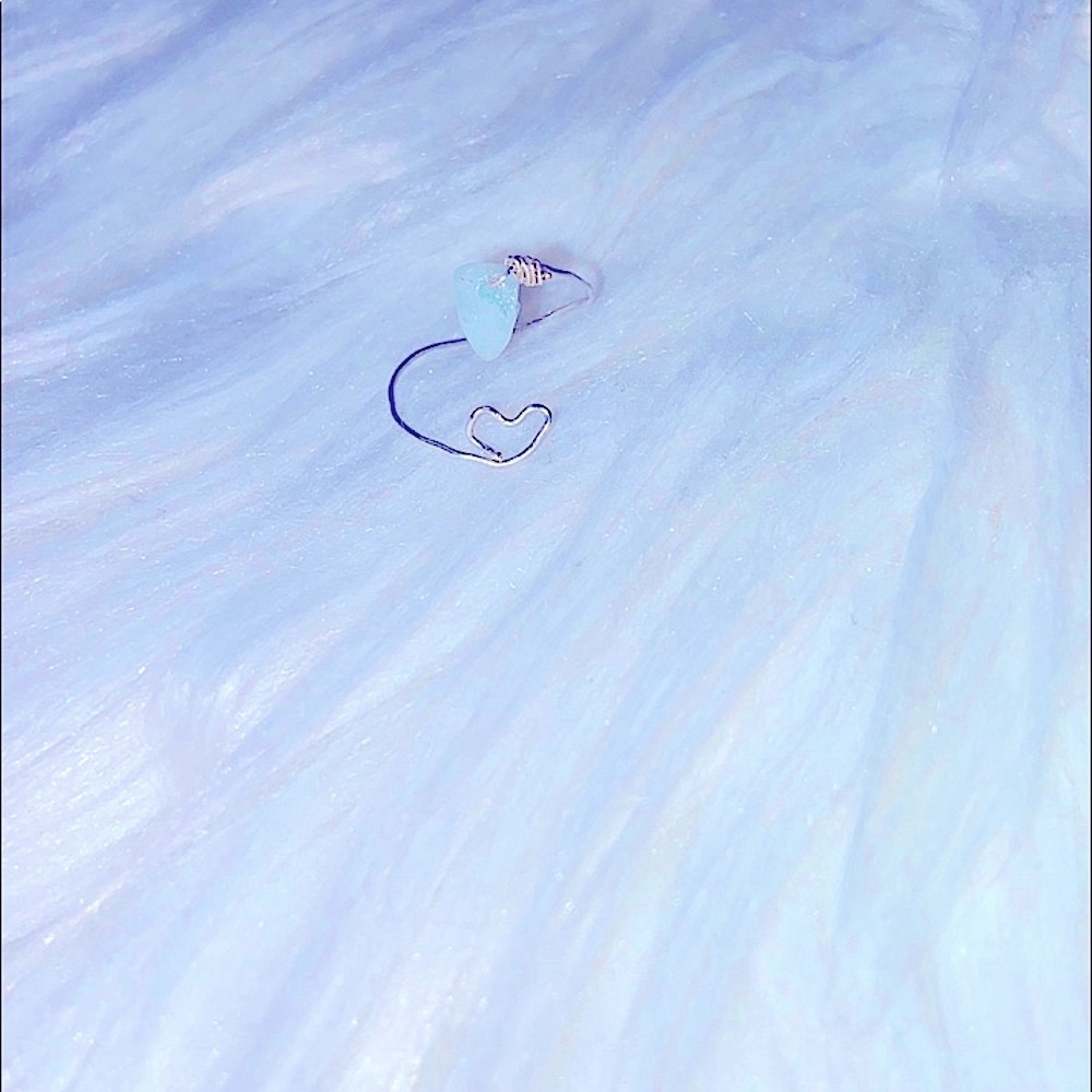 Amazonite Heart Ring